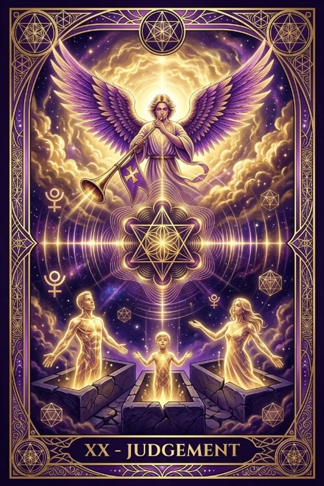 Judgement tarot card — original artwork from the Sacred Frequency deck