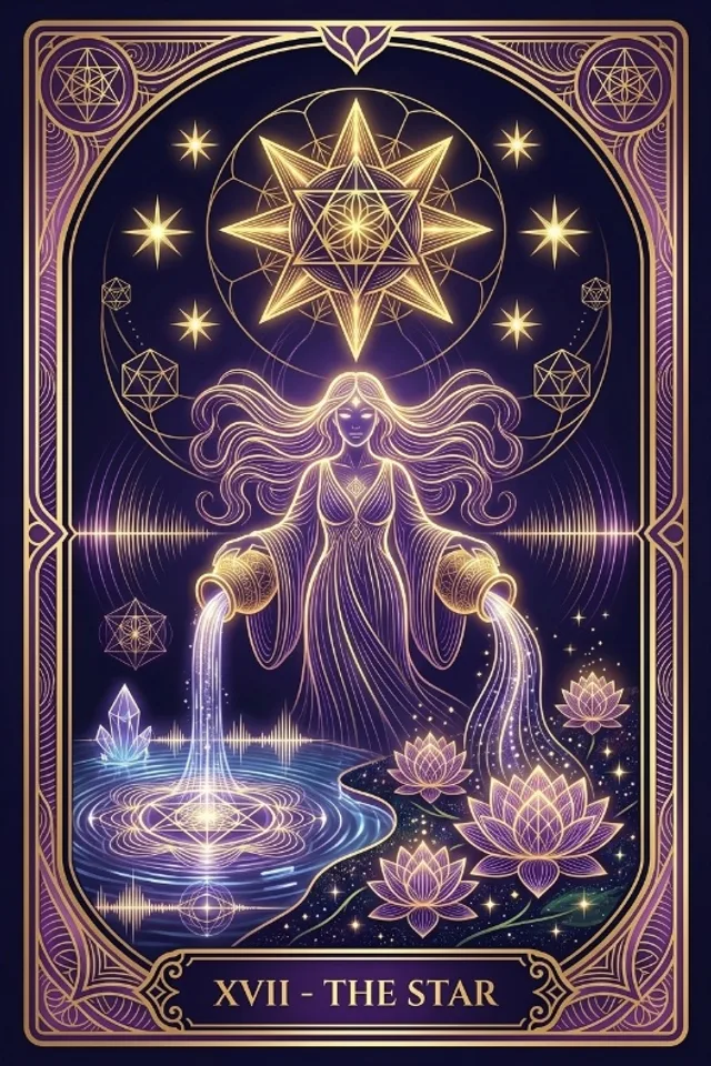 The Star tarot card — original artwork from the Sacred Frequency deck